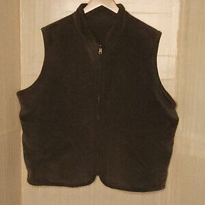 St. John's Bay Vintage Green Corduroy Reversible Full Zip Vest 2X